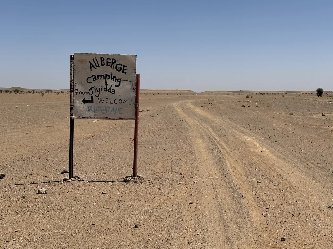 Fossil quarry site near Alnif Morocco showing trilobite excavation area
